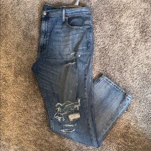 Levi 511 ripped jeans